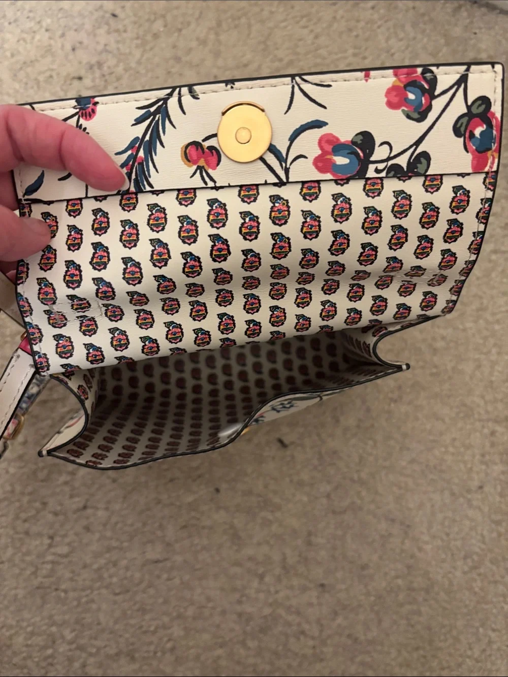 Tory Burch Gabriella floral small satchel bag nwt